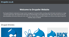 Desktop Screenshot of drupaler.co.uk
